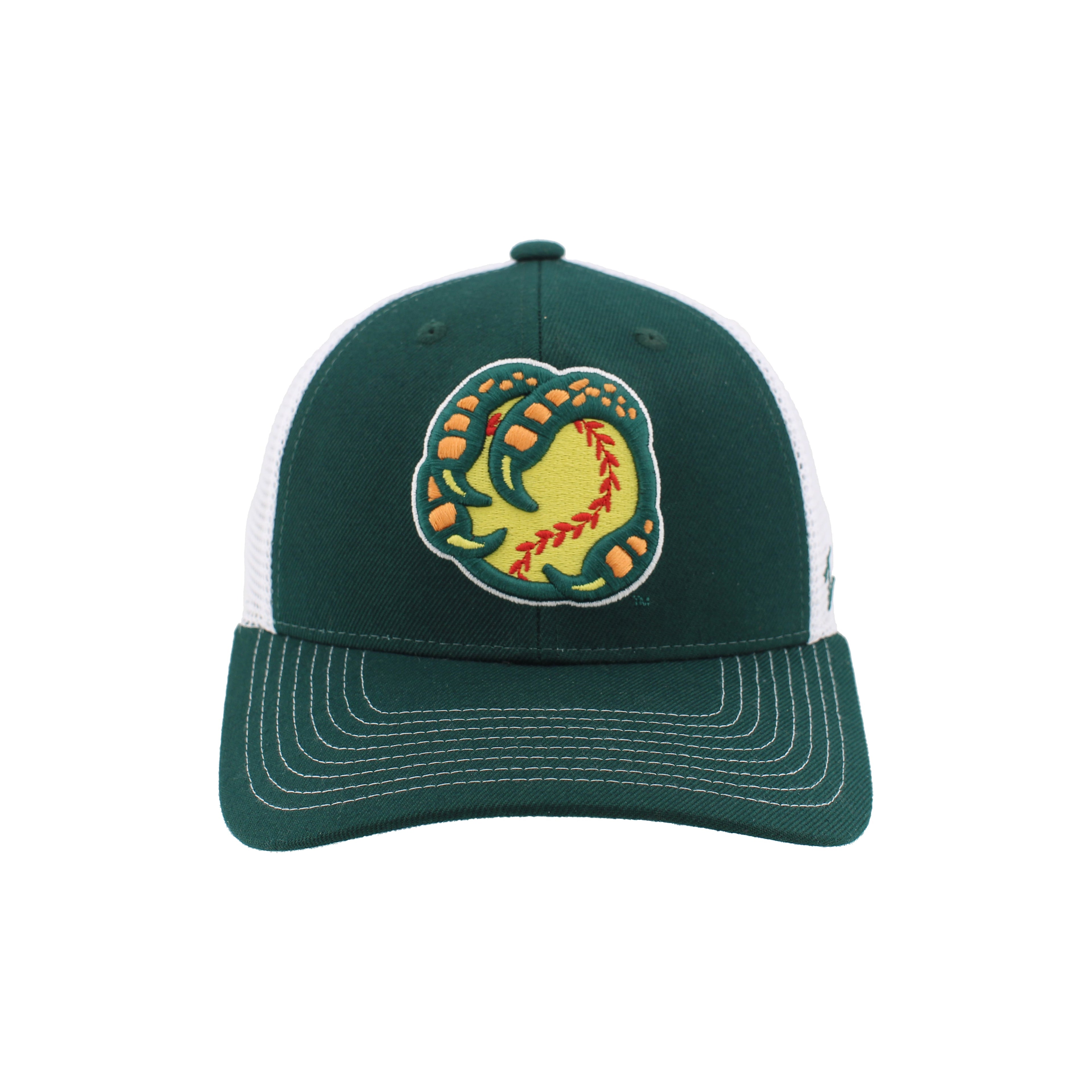 BOISE HAWKS BALL/TALON FLEX FIT HAT, GREEN/WHITE
