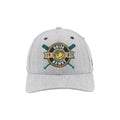 BOISE HAWKS BADGESNAP BACK HAT, SUIT GREY