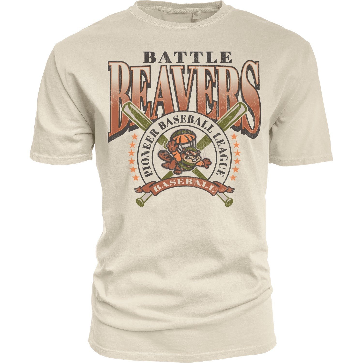 BOISE BATTLE BEAVERS BITE BACK TEE, CAPPUCINO