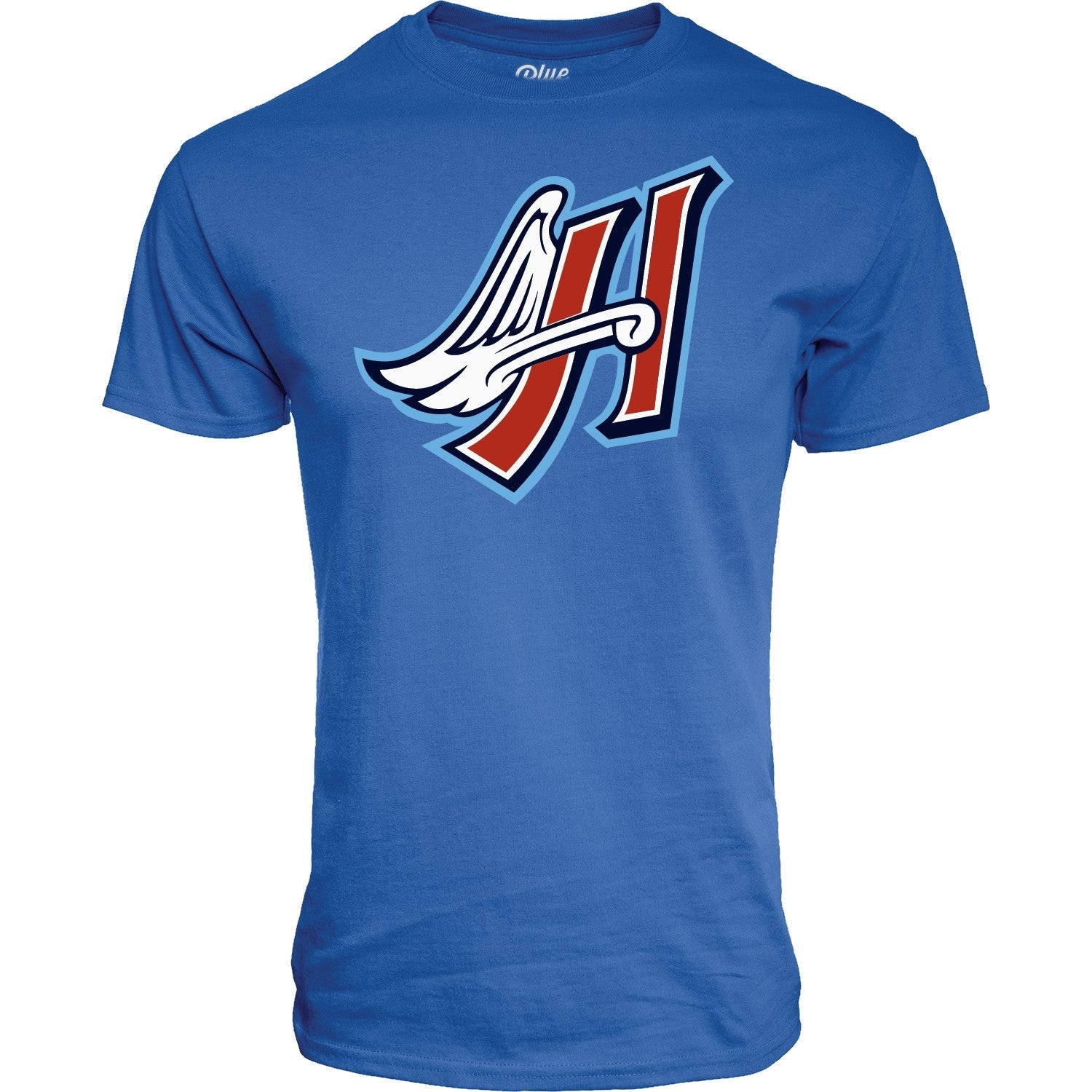 BOISE HAWKS MEN'E SENIOR MASCOT H-WING TEE, CALI BLUE