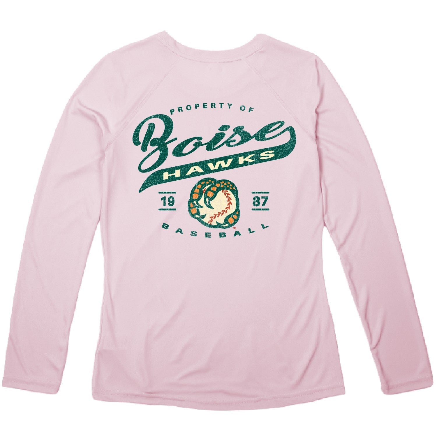 BOISE HAWKS WOMEN'S L/S SUN SHIRT, PINK