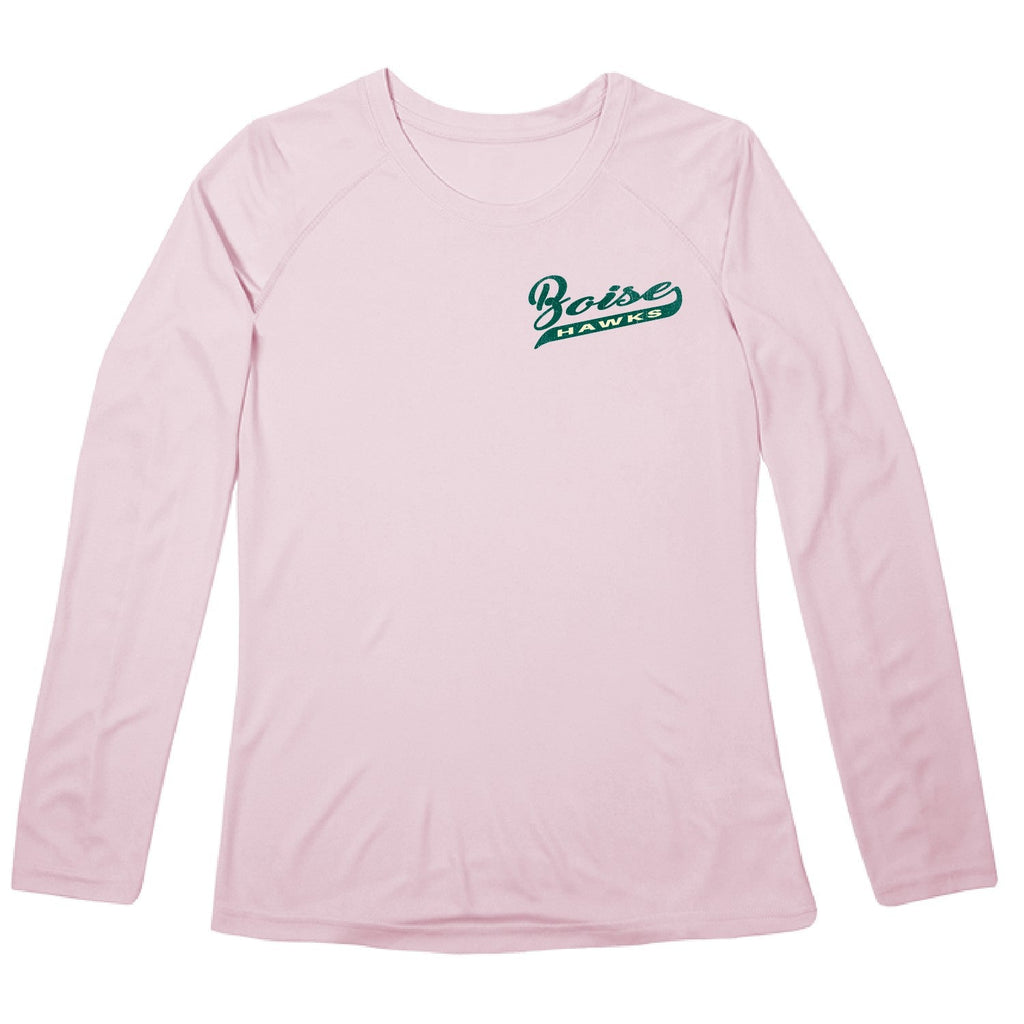 BOISE HAWKS WOMEN'S L/S SUN SHIRT, PINK