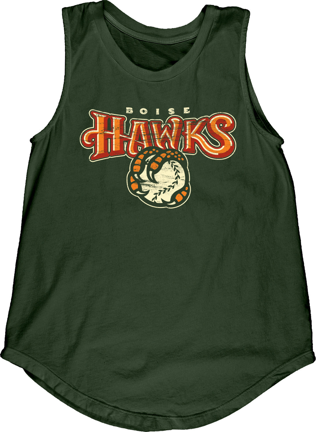 BOISE HAWKS WOMEN'S LOGO TANK, GREEN