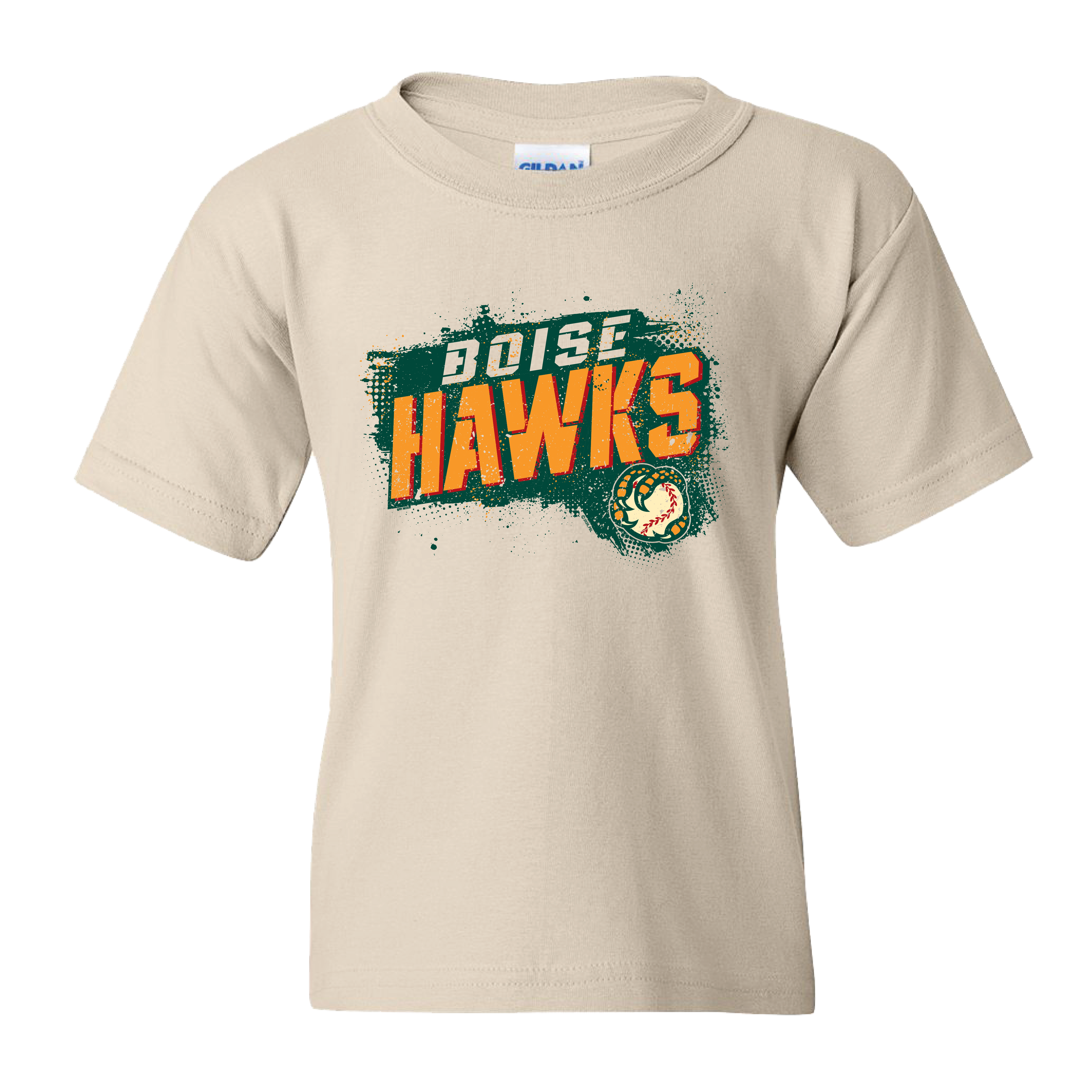 BOISE HAWKS YOUTH MARK TEE, NATURAL