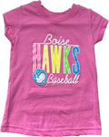 BOISE HAWKS TODDLER GIRLS PINK NEON T-SHIRT