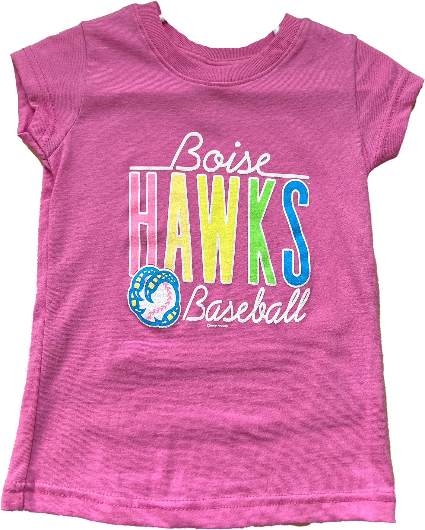 BOISE HAWKS TODDLER GIRLS PINK NEON T-SHIRT