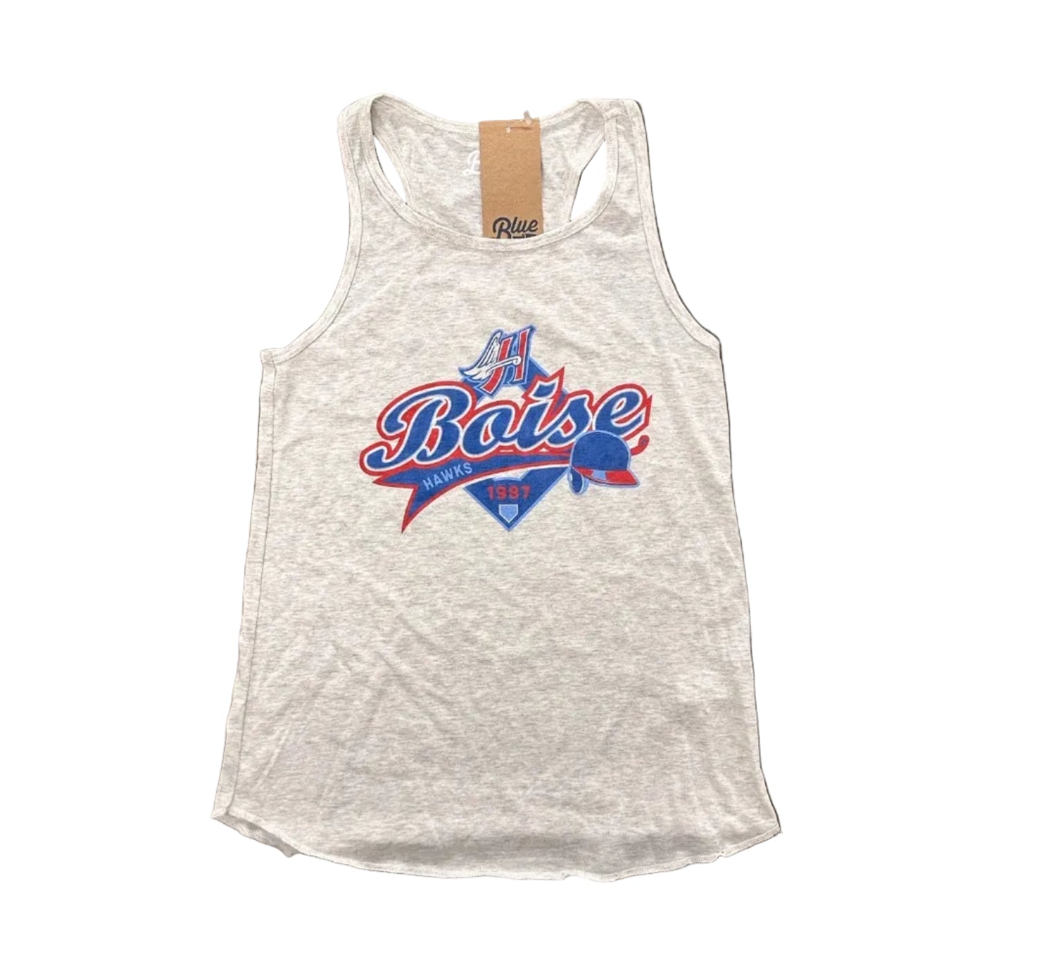 BOISE HAWKS WOMEN'S TOUGH SHOT H-WING TANK, OATMEAL
