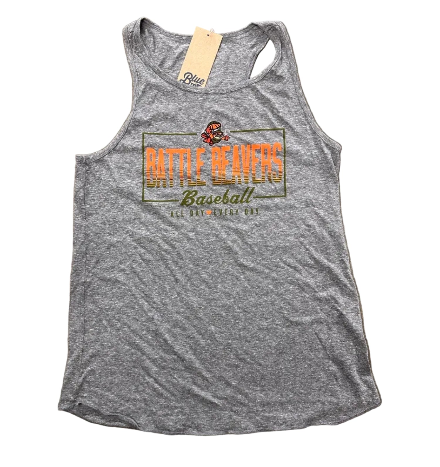 BOISE BATTLE BEAVERS WOMEN'S GYM DAY TANK TOP, GREY